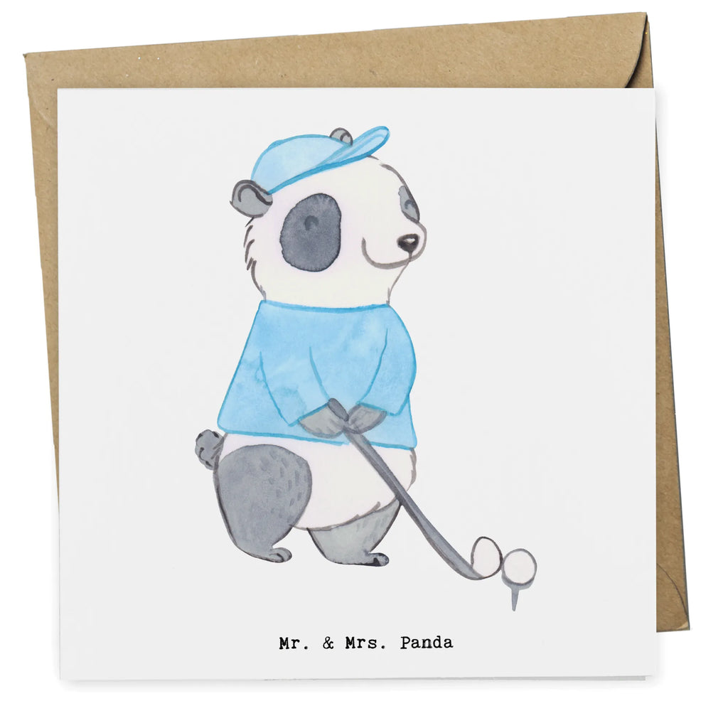 Deluxe Karte Panda Golfen Karte, Grußkarte, Hochwertige Klappkarte, Hochwertige Grußkarte, Hochzeitskarte, Einladungskarte, Geburtstagskarte, Glückwunschkarte, Klappkarte, Geschenk, Sport, Sportart, Hobby, Schenken, Danke, Dankeschön, Auszeichnung, Gewinn, Sportler, Golfturnier, Golfplatz, Golf Verein, Golfen, Golf spielen