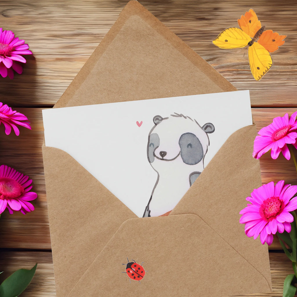 Deluxe Karte Panda Hockey spielen Klappkarte, Karte, Hochwertige Grußkarte, Geburtstagskarte, Glückwunschkarte, Einladungskarte, Hochwertige Klappkarte, Hochzeitskarte, Grußkarte, Geschenk, Sport, Sportart, Hobby, Schenken, Danke, Dankeschön, Auszeichnung, Gewinn, Sportler, Hockeyschläger, Hockey Verein, Feldhockey, Hockey spielen