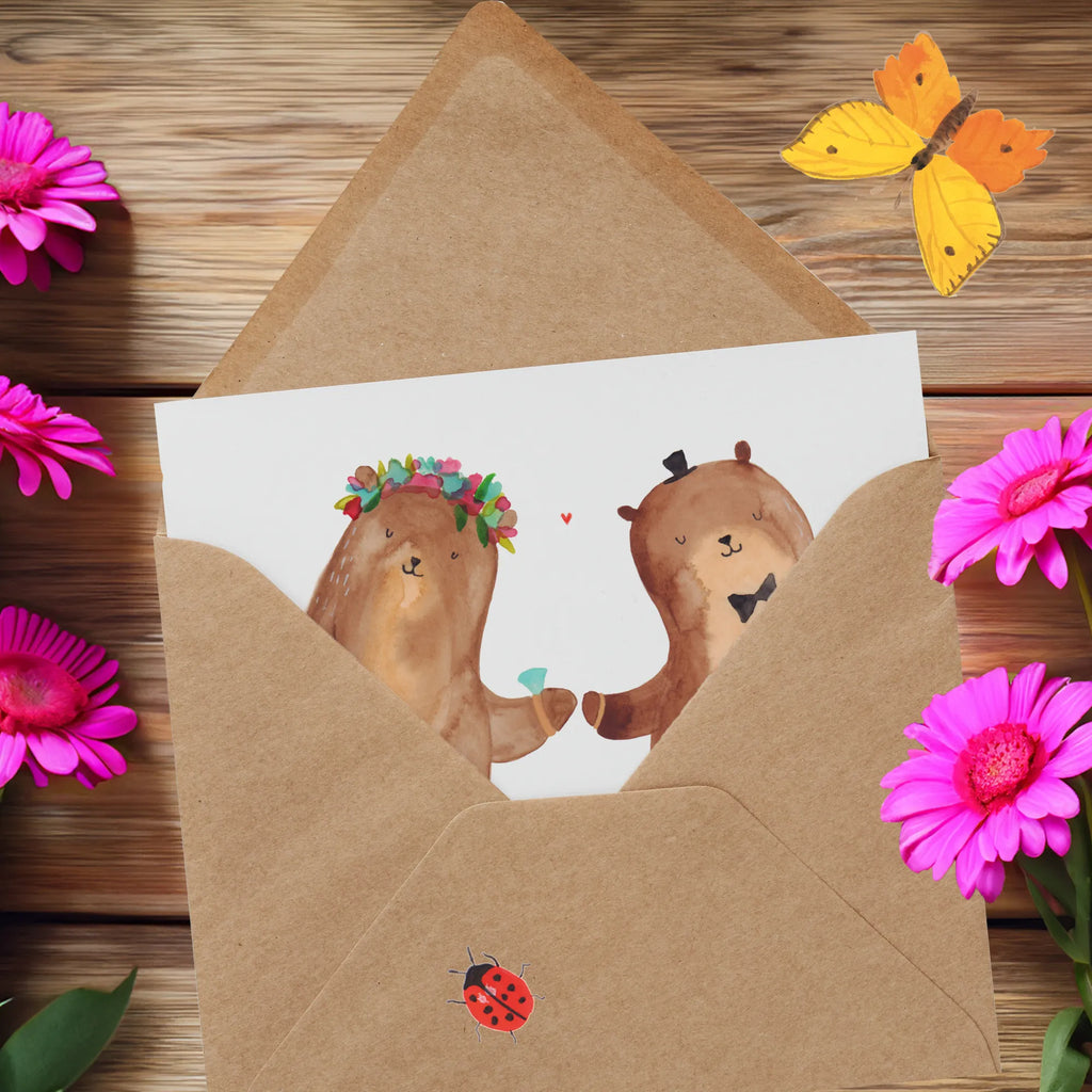 Deluxe Karte Hochzeit Otter Hochzeitskarte, Karte, Glückwunschkarte, Klappkarte, Hochwertige Grußkarte, Grußkarte, Hochwertige Klappkarte, Einladungskarte, Geburtstagskarte, Hochzeit, Hochzeitsgeschenk, Ehe, Hochzeitsfeier, Trauung, Trauungsgeschenk, Verlobungsfeier, Verlobungsgeschenk, Hochzeitsgeschenkideen, Hochzeitsgeschenke für Brautpaar, Geschenk zur Hochzeit, Hochzeitstag