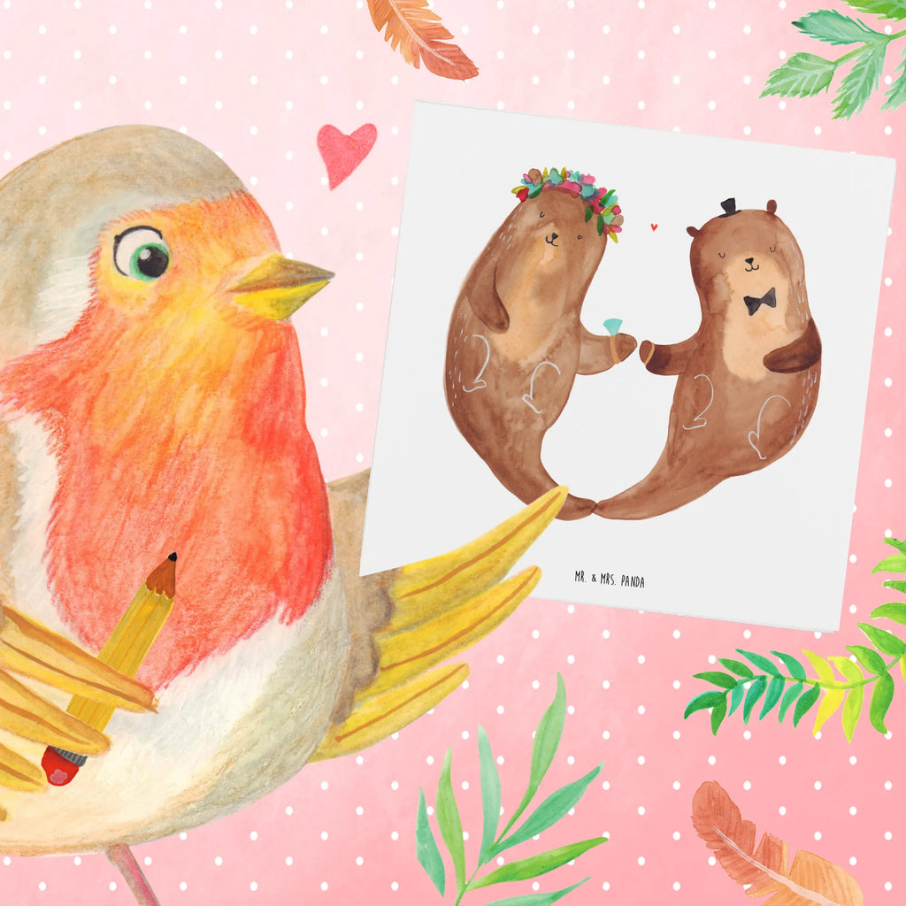Deluxe Karte Hochzeit Otter Hochzeitskarte, Karte, Glückwunschkarte, Klappkarte, Hochwertige Grußkarte, Grußkarte, Hochwertige Klappkarte, Einladungskarte, Geburtstagskarte, Hochzeit, Hochzeitsgeschenk, Ehe, Hochzeitsfeier, Trauung, Trauungsgeschenk, Verlobungsfeier, Verlobungsgeschenk, Hochzeitsgeschenkideen, Hochzeitsgeschenke für Brautpaar, Geschenk zur Hochzeit, Hochzeitstag