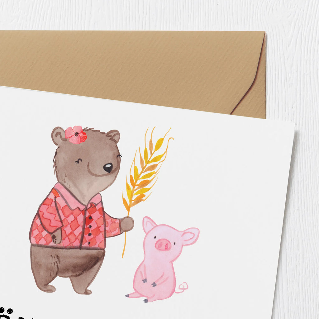 Deluxe Card Female Farmer Passion Klappkarte, Karte, Glückwunschkarte, Hochwertige Grußkarte, Hochzeitskarte, Einladungskarte, Geburtstagskarte, Hochwertige Klappkarte, Grußkarte, Beruf, Ausbildung, Jubiläum, Abschied, Rente, Kollege, Kollegin, Geschenk, Schenken, Arbeitskollege, Mitarbeiter, Firma, Danke, Dankeschön, Tierwirtin, Farmerin, Agronomin, Bäuerin, Bauernhof, Landwirtin