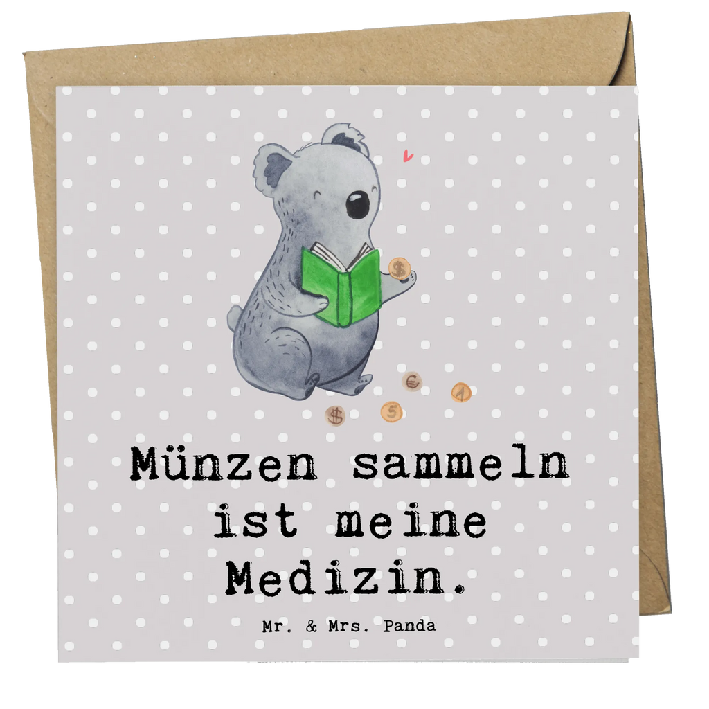 Deluxe Karte Koala Münzen sammeln Glückwunschkarte, Grußkarte, faltkarte, Klappkarte, doppelkarte, Danke, Sport, Auszeichnung, Sportler, Hobby, Schenken, Sportart, Gewinn, Dankeschön, Geschenk, Münzen aus Aller Welt, Numismatik, Münzen Sammeln