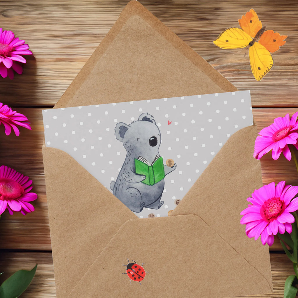 Deluxe Karte Koala Münzen sammeln Glückwunschkarte, Grußkarte, faltkarte, Klappkarte, doppelkarte, Danke, Sport, Auszeichnung, Sportler, Hobby, Schenken, Sportart, Gewinn, Dankeschön, Geschenk, Münzen aus Aller Welt, Numismatik, Münzen Sammeln