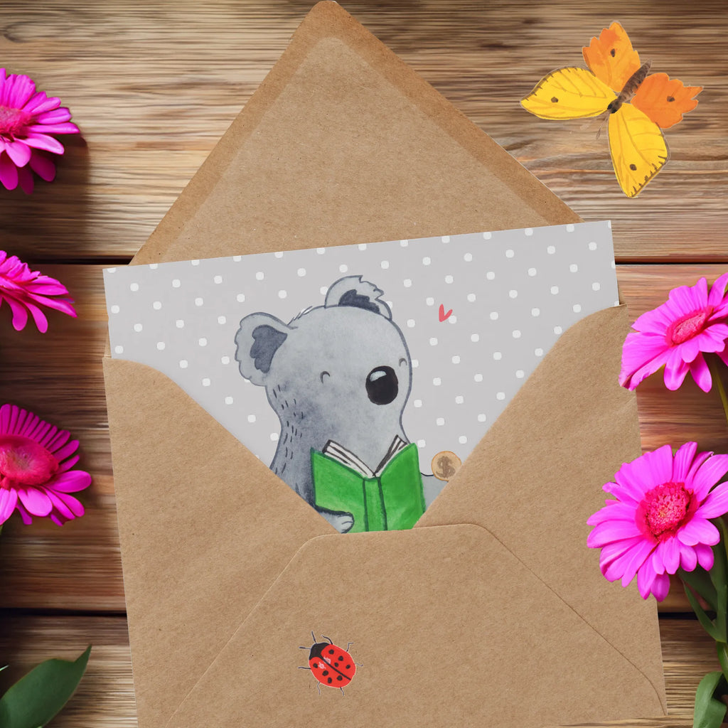 Deluxe Karte Koala Münzen sammeln Glückwunschkarte, Grußkarte, faltkarte, Klappkarte, doppelkarte, Danke, Sport, Auszeichnung, Sportler, Hobby, Schenken, Sportart, Gewinn, Dankeschön, Geschenk, Münzen aus Aller Welt, Numismatik, Münzen Sammeln