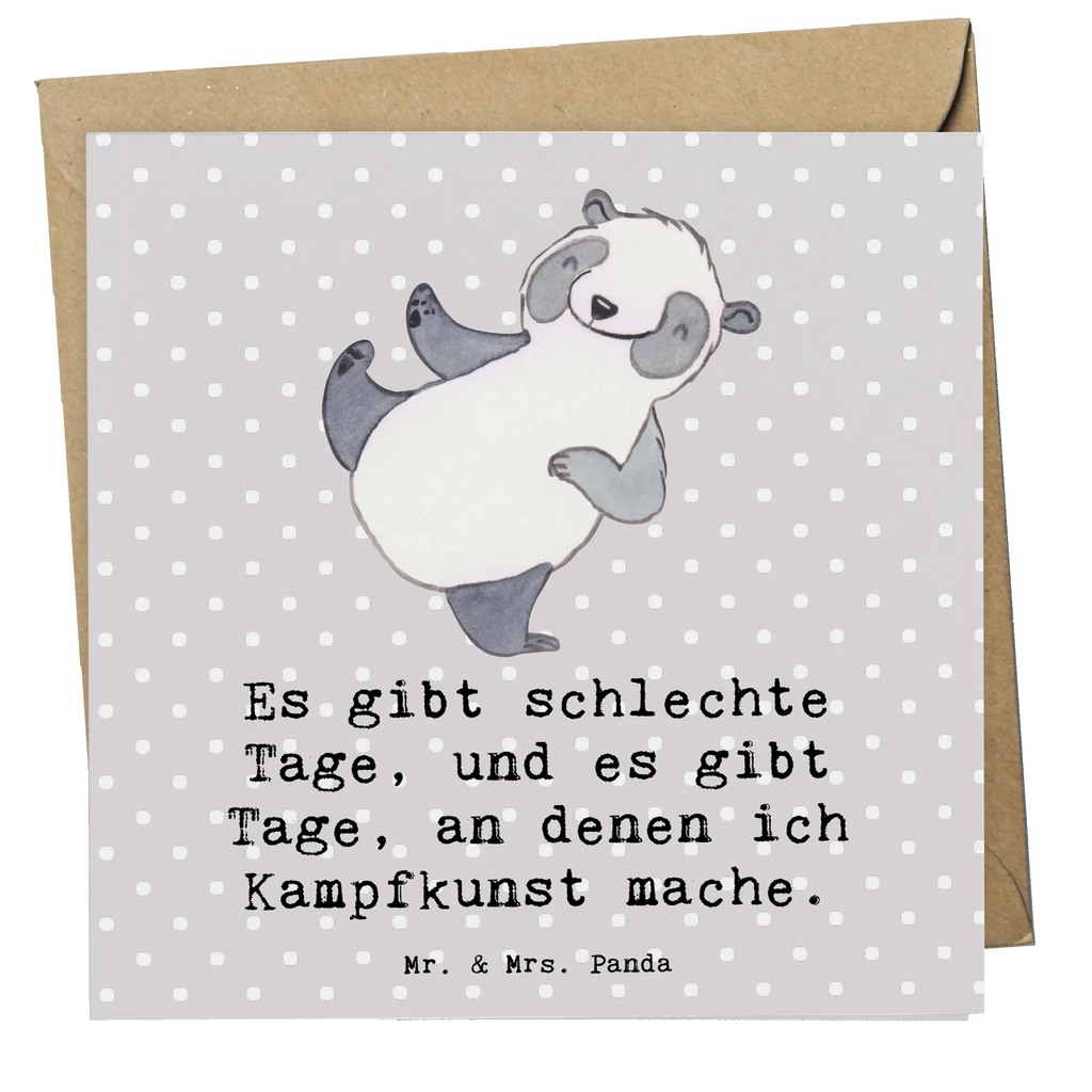 Deluxe Karte Panda Kampfkunst Geburtstagskarte, Karte, Einladungskarte, Glückwunschkarte, Hochwertige Grußkarte, Klappkarte, Grußkarte, Hochwertige Klappkarte, Hochzeitskarte, Geschenk, Sport, Sportart, Hobby, Schenken, Danke, Dankeschön, Auszeichnung, Gewinn, Sportler, Selbstverteidigung, Kampfsportarten, Kampfkunst