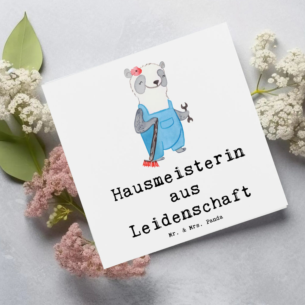 Deluxe Karte Hausmeisterin Leidenschaft Karte, Hochwertige Grußkarte, Hochzeitskarte, Einladungskarte, Glückwunschkarte, Geburtstagskarte, Grußkarte, Klappkarte, Hochwertige Klappkarte, Beruf, Ausbildung, Jubiläum, Abschied, Rente, Kollege, Kollegin, Geschenk, Schenken, Arbeitskollege, Mitarbeiter, Firma, Danke, Dankeschön, Concierge, Hausverwalterin, Hausmeisterin, Facility Manager
