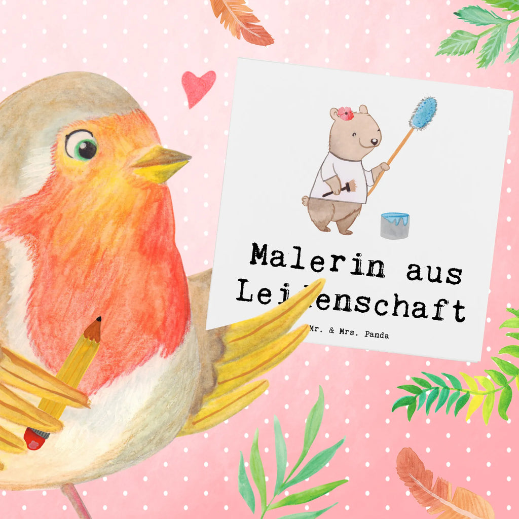 Deluxe Karte Malerin Leidenschaft Karte, Hochwertige Grußkarte, Grußkarte, Hochwertige Klappkarte, Glückwunschkarte, Hochzeitskarte, Geburtstagskarte, Einladungskarte, Klappkarte, Beruf, Ausbildung, Jubiläum, Abschied, Rente, Kollege, Kollegin, Geschenk, Schenken, Arbeitskollege, Mitarbeiter, Firma, Danke, Dankeschön, Maler, Malerbetrieb, Meisterprüfung, Gesellenprüfung, Malermeisterin