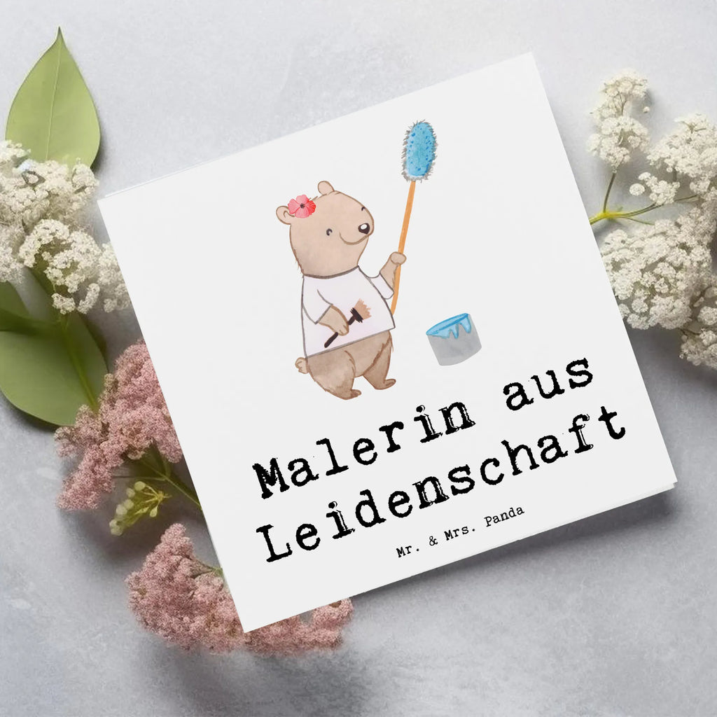 Deluxe Karte Malerin Leidenschaft Karte, Hochwertige Grußkarte, Grußkarte, Hochwertige Klappkarte, Glückwunschkarte, Hochzeitskarte, Geburtstagskarte, Einladungskarte, Klappkarte, Beruf, Ausbildung, Jubiläum, Abschied, Rente, Kollege, Kollegin, Geschenk, Schenken, Arbeitskollege, Mitarbeiter, Firma, Danke, Dankeschön, Maler, Malerbetrieb, Meisterprüfung, Gesellenprüfung, Malermeisterin