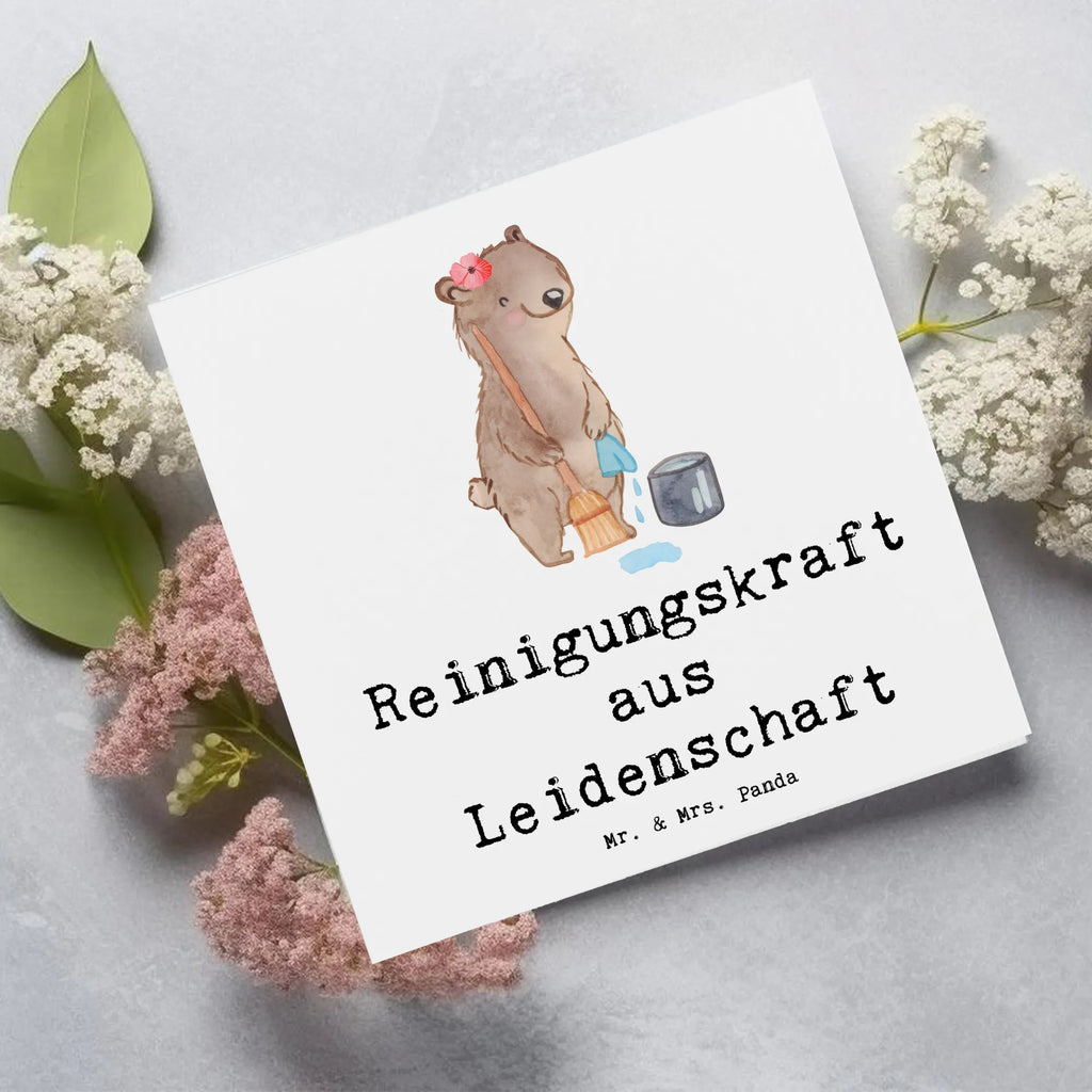Deluxe Karte Reinigungskraft Leidenschaft Karte, Glückwunschkarte, Hochwertige Klappkarte, Einladungskarte, Hochzeitskarte, Hochwertige Grußkarte, Klappkarte, Geburtstagskarte, Grußkarte, Beruf, Ausbildung, Jubiläum, Abschied, Rente, Kollege, Kollegin, Geschenk, Schenken, Arbeitskollege, Mitarbeiter, Firma, Danke, Dankeschön