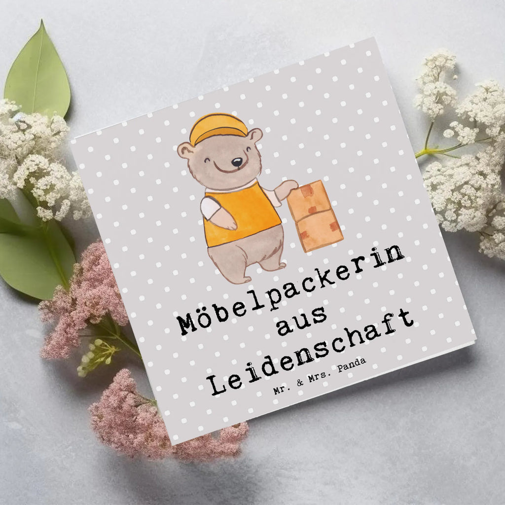 Deluxe Card Furniture Packer Passion Grußkarte, Hochwertige Grußkarte, Einladungskarte, Hochzeitskarte, Karte, Hochwertige Klappkarte, Glückwunschkarte, Geburtstagskarte, Klappkarte, Beruf, Ausbildung, Jubiläum, Abschied, Rente, Kollege, Kollegin, Geschenk, Schenken, Arbeitskollege, Mitarbeiter, Firma, Danke, Dankeschön, Umzugsservice, Umzugshelferin, Umzugsfirma, Möbelpackerin