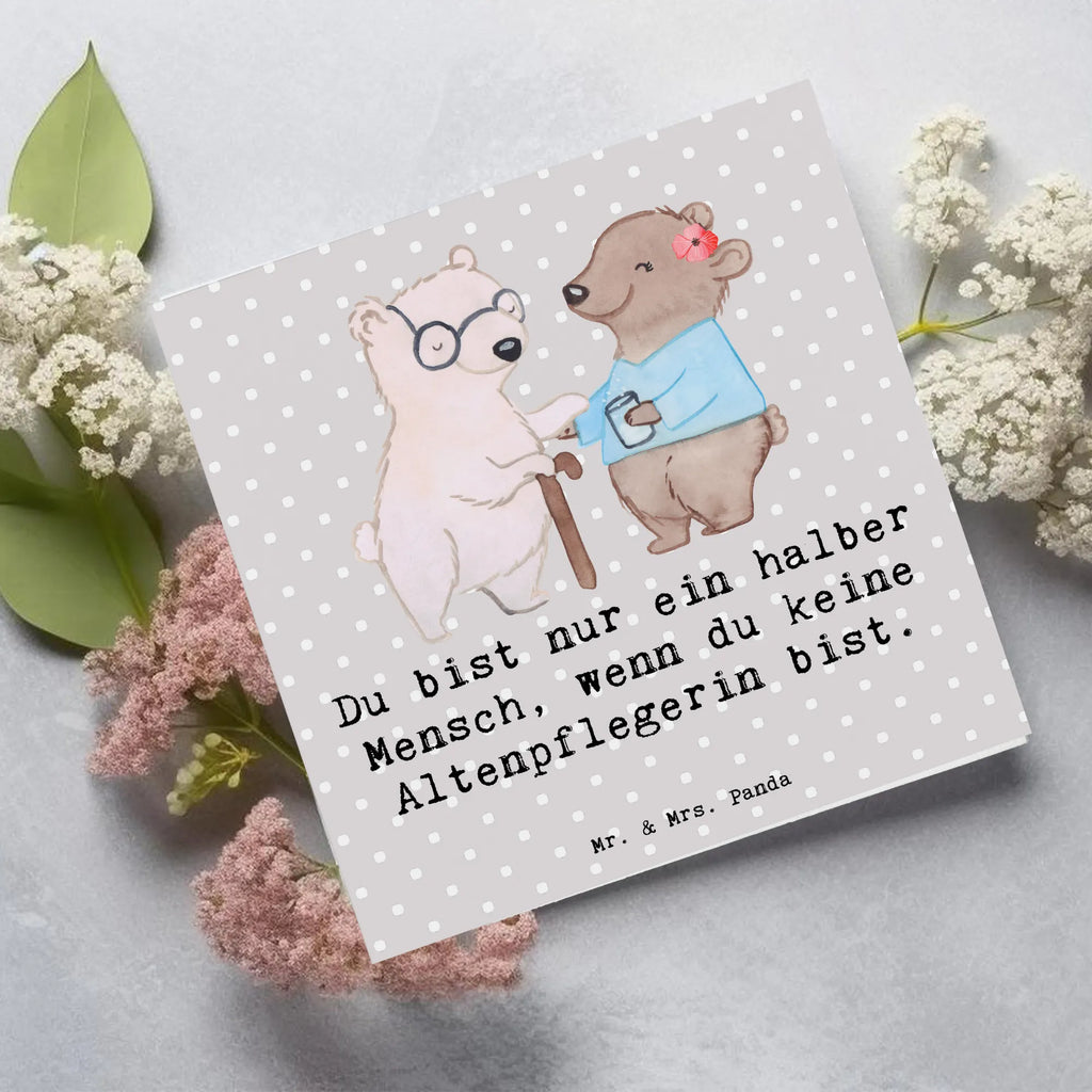 Deluxe Karte Altenpflegerin Herz Glückwunschkarte, Hochzeitskarte, Einladungskarte, Hochwertige Grußkarte, Klappkarte, Hochwertige Klappkarte, Karte, Grußkarte, Geburtstagskarte, Beruf, Ausbildung, Jubiläum, Abschied, Rente, Kollege, Kollegin, Geschenk, Schenken, Arbeitskollege, Mitarbeiter, Firma, Danke, Dankeschön, Altenpflegerin, Pflegerin, Altenheim Eröffnung