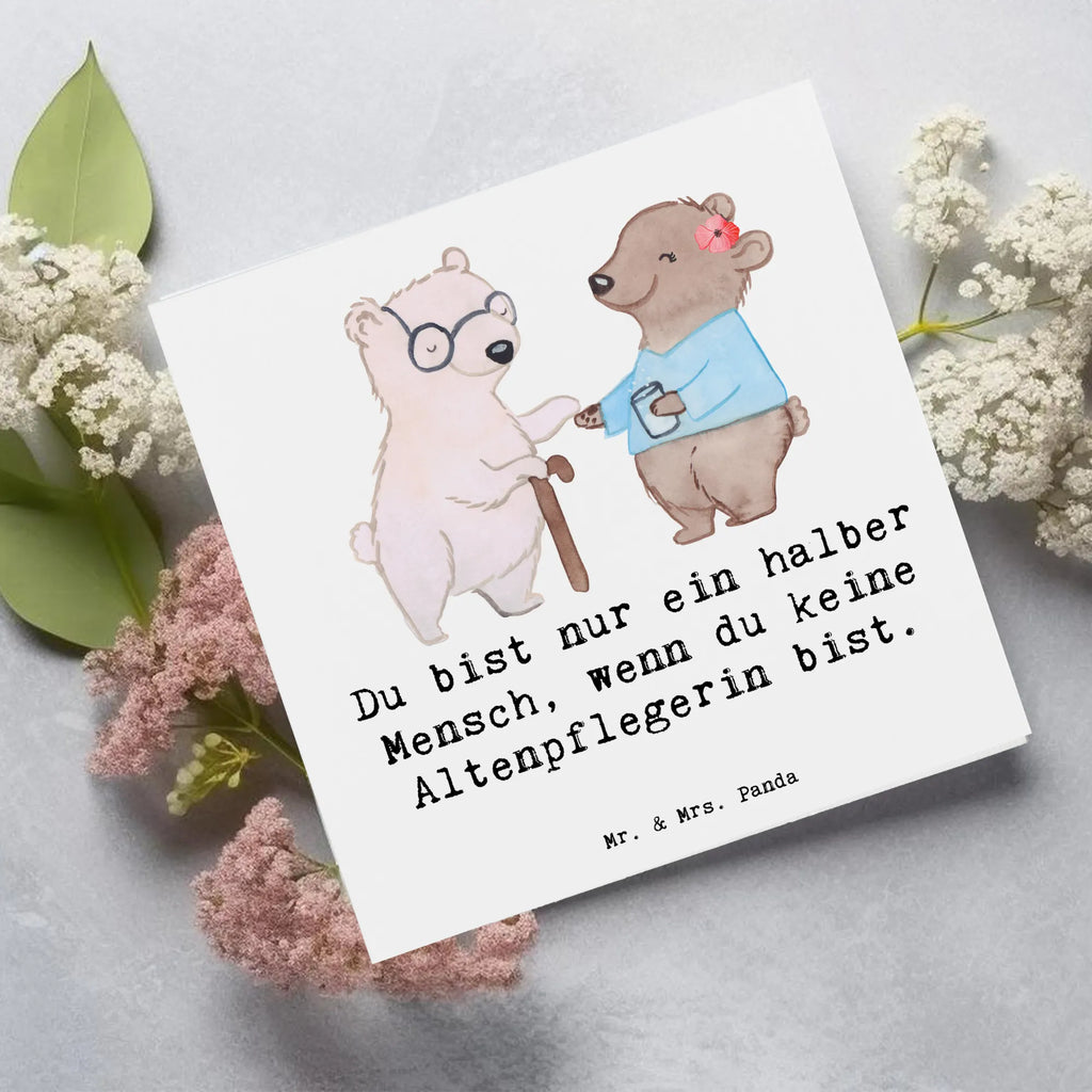Deluxe Karte Altenpflegerin Herz Glückwunschkarte, Hochzeitskarte, Einladungskarte, Hochwertige Grußkarte, Klappkarte, Hochwertige Klappkarte, Karte, Grußkarte, Geburtstagskarte, Beruf, Ausbildung, Jubiläum, Abschied, Rente, Kollege, Kollegin, Geschenk, Schenken, Arbeitskollege, Mitarbeiter, Firma, Danke, Dankeschön, Altenpflegerin, Pflegerin, Altenheim Eröffnung