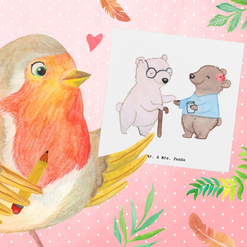 Deluxe Karte Altenpflegerin Herz Glückwunschkarte, Hochzeitskarte, Einladungskarte, Hochwertige Grußkarte, Klappkarte, Hochwertige Klappkarte, Karte, Grußkarte, Geburtstagskarte, Beruf, Ausbildung, Jubiläum, Abschied, Rente, Kollege, Kollegin, Geschenk, Schenken, Arbeitskollege, Mitarbeiter, Firma, Danke, Dankeschön, Altenpflegerin, Pflegerin, Altenheim Eröffnung