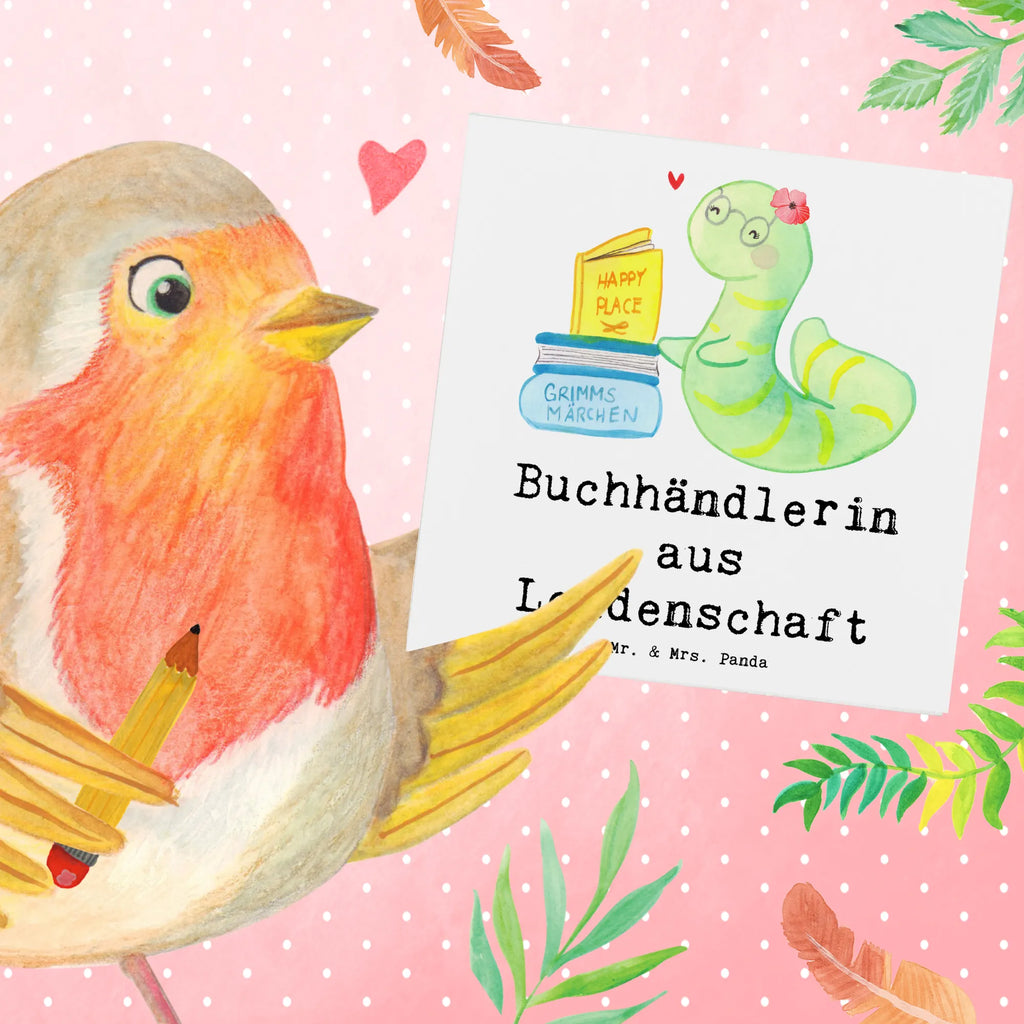 Deluxe Karte Buchhändlerin Leidenschaft Grußkarte, Einladungskarte, Hochwertige Klappkarte, Glückwunschkarte, Hochzeitskarte, Karte, Geburtstagskarte, Klappkarte, Hochwertige Grußkarte, Beruf, Ausbildung, Jubiläum, Abschied, Rente, Kollege, Kollegin, Geschenk, Schenken, Arbeitskollege, Mitarbeiter, Firma, Danke, Dankeschön, Bibliothekarin, Bücherwurm, Buchverkäuferin, Buchhandlung, Buchhändlerin