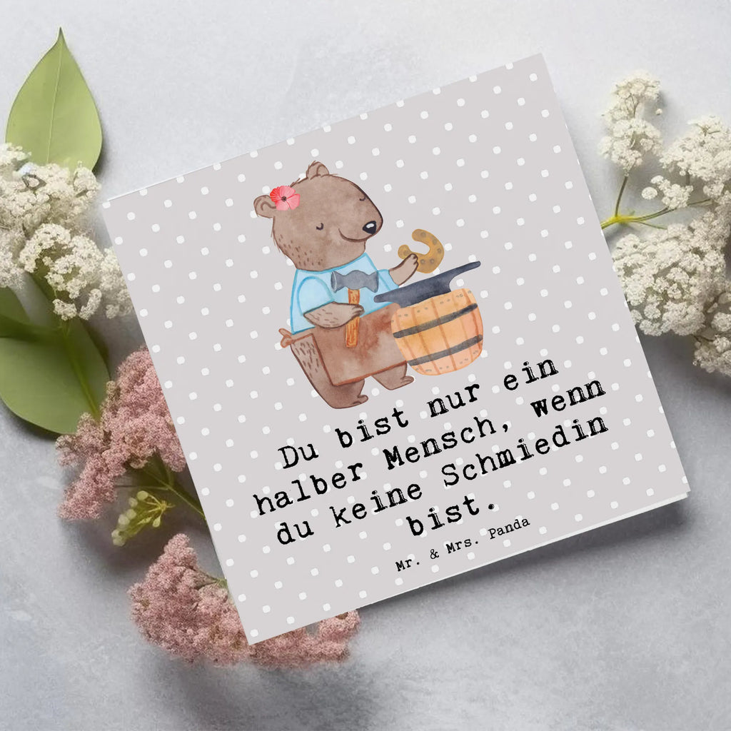 Deluxe Karte Schmiedin Herz Glückwunschkarte, Grußkarte, Hochzeitskarte, Karte, Klappkarte, Hochwertige Grußkarte, Einladungskarte, Geburtstagskarte, Hochwertige Klappkarte, Beruf, Ausbildung, Jubiläum, Abschied, Rente, Kollege, Kollegin, Geschenk, Schenken, Arbeitskollege, Mitarbeiter, Firma, Danke, Dankeschön