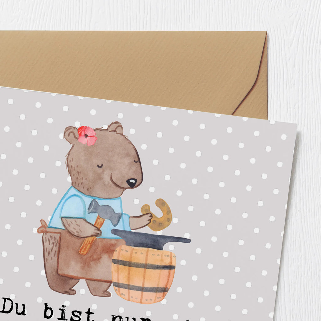 Deluxe Karte Schmiedin Herz Glückwunschkarte, Grußkarte, Hochzeitskarte, Karte, Klappkarte, Hochwertige Grußkarte, Einladungskarte, Geburtstagskarte, Hochwertige Klappkarte, Beruf, Ausbildung, Jubiläum, Abschied, Rente, Kollege, Kollegin, Geschenk, Schenken, Arbeitskollege, Mitarbeiter, Firma, Danke, Dankeschön