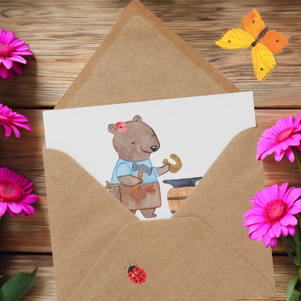 Deluxe Karte Schmiedin Herz Glückwunschkarte, Grußkarte, Hochzeitskarte, Karte, Klappkarte, Hochwertige Grußkarte, Einladungskarte, Geburtstagskarte, Hochwertige Klappkarte, Beruf, Ausbildung, Jubiläum, Abschied, Rente, Kollege, Kollegin, Geschenk, Schenken, Arbeitskollege, Mitarbeiter, Firma, Danke, Dankeschön