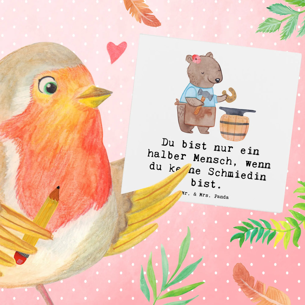 Deluxe Karte Schmiedin Herz Glückwunschkarte, Grußkarte, Hochzeitskarte, Karte, Klappkarte, Hochwertige Grußkarte, Einladungskarte, Geburtstagskarte, Hochwertige Klappkarte, Beruf, Ausbildung, Jubiläum, Abschied, Rente, Kollege, Kollegin, Geschenk, Schenken, Arbeitskollege, Mitarbeiter, Firma, Danke, Dankeschön