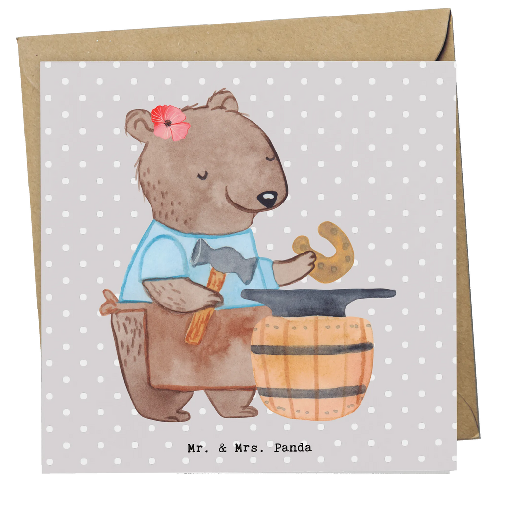 Deluxe Karte Schmiedin Herz Glückwunschkarte, Grußkarte, Hochzeitskarte, Karte, Klappkarte, Hochwertige Grußkarte, Einladungskarte, Geburtstagskarte, Hochwertige Klappkarte, Beruf, Ausbildung, Jubiläum, Abschied, Rente, Kollege, Kollegin, Geschenk, Schenken, Arbeitskollege, Mitarbeiter, Firma, Danke, Dankeschön