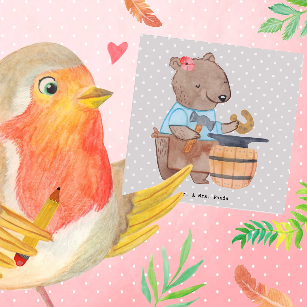 Deluxe Karte Schmiedin Herz Glückwunschkarte, Grußkarte, Hochzeitskarte, Karte, Klappkarte, Hochwertige Grußkarte, Einladungskarte, Geburtstagskarte, Hochwertige Klappkarte, Beruf, Ausbildung, Jubiläum, Abschied, Rente, Kollege, Kollegin, Geschenk, Schenken, Arbeitskollege, Mitarbeiter, Firma, Danke, Dankeschön