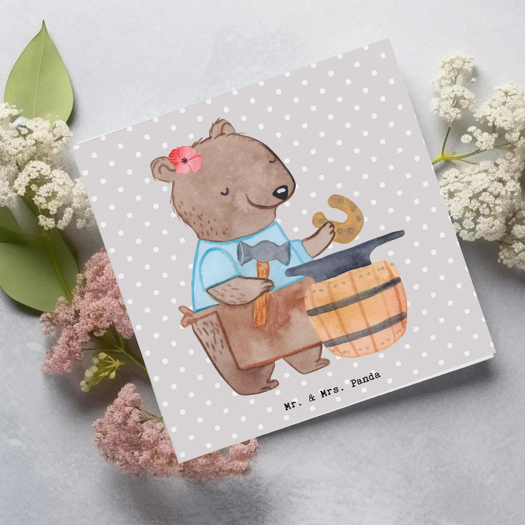 Deluxe Karte Schmiedin Herz Glückwunschkarte, Grußkarte, Hochzeitskarte, Karte, Klappkarte, Hochwertige Grußkarte, Einladungskarte, Geburtstagskarte, Hochwertige Klappkarte, Beruf, Ausbildung, Jubiläum, Abschied, Rente, Kollege, Kollegin, Geschenk, Schenken, Arbeitskollege, Mitarbeiter, Firma, Danke, Dankeschön