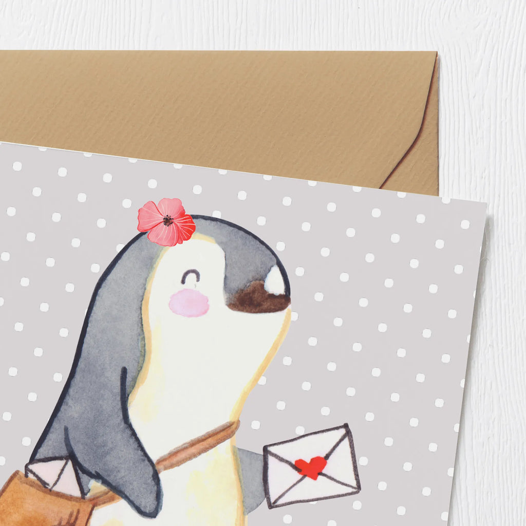 Deluxe Karte Postbotin Herz Einladungskarte, Karte, Klappkarte, Hochwertige Grußkarte, Geburtstagskarte, Glückwunschkarte, Grußkarte, Hochzeitskarte, Hochwertige Klappkarte, Beruf, Ausbildung, Jubiläum, Abschied, Rente, Kollege, Kollegin, Geschenk, Schenken, Arbeitskollege, Mitarbeiter, Firma, Danke, Dankeschön, Postbotin, Briefzustellerin, Briefträgerin, Postlerin