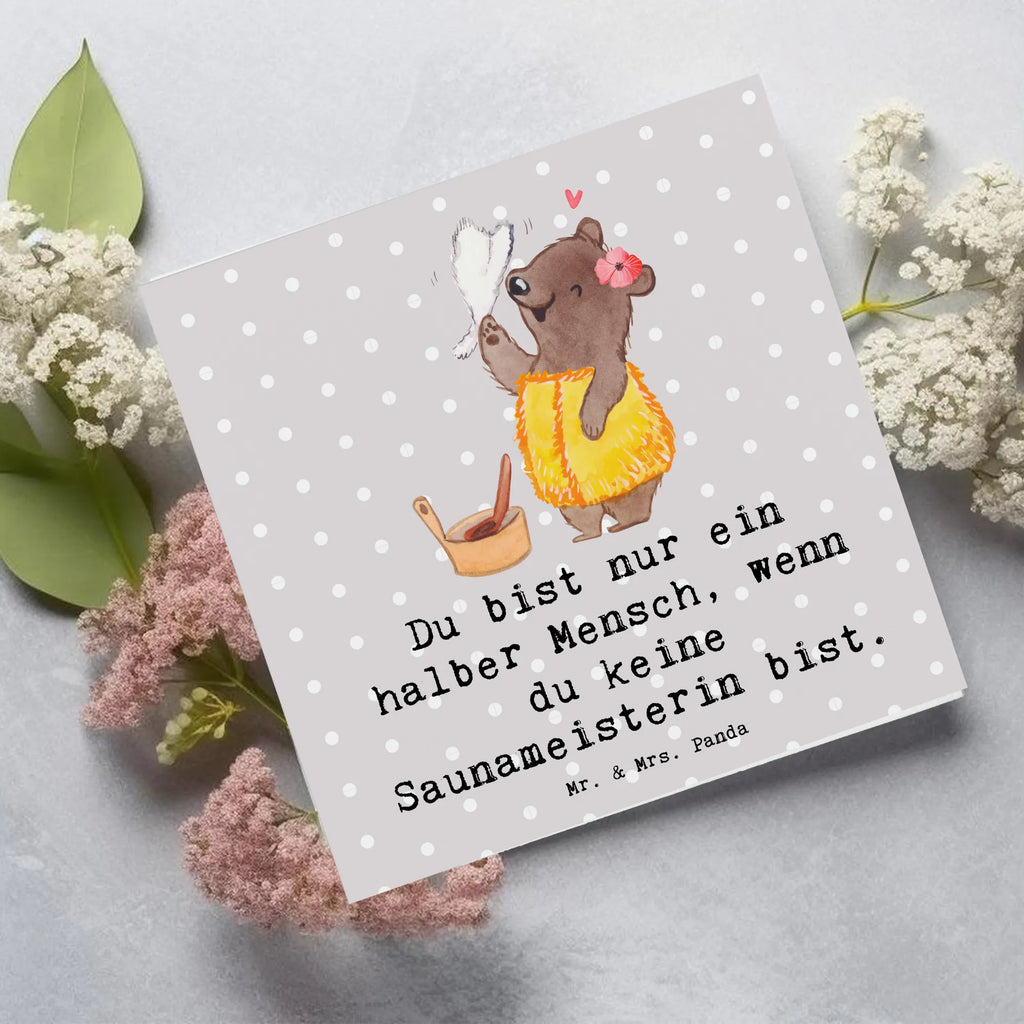 Deluxe Karte Saunameisterin Herz Hochwertige Klappkarte, Einladungskarte, Klappkarte, Karte, Grußkarte, Geburtstagskarte, Hochzeitskarte, Glückwunschkarte, Hochwertige Grußkarte, Beruf, Ausbildung, Jubiläum, Abschied, Rente, Kollege, Kollegin, Geschenk, Schenken, Arbeitskollege, Mitarbeiter, Firma, Danke, Dankeschön