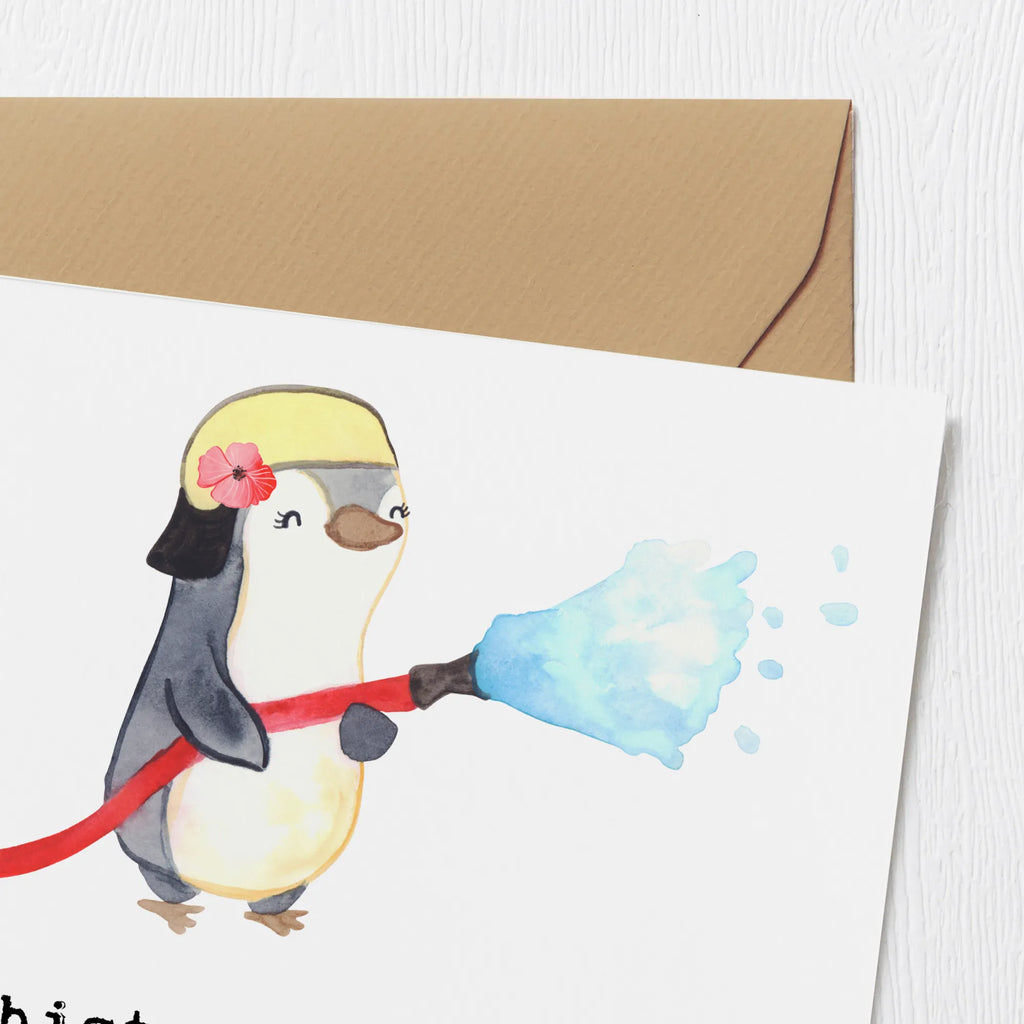 Deluxe Karte Feuerwehrfrau Herz Glückwunschkarte, Grußkarte, Geburtstagskarte, Hochwertige Grußkarte, Hochwertige Klappkarte, Hochzeitskarte, Einladungskarte, Klappkarte, Karte, Beruf, Ausbildung, Jubiläum, Abschied, Rente, Kollege, Kollegin, Geschenk, Schenken, Arbeitskollege, Mitarbeiter, Firma, Danke, Dankeschön, freiwillige Feuerwehr, Feuerwehr, Brandschutz, Feuerwehrhauptfrau, Feuerwehrfrau