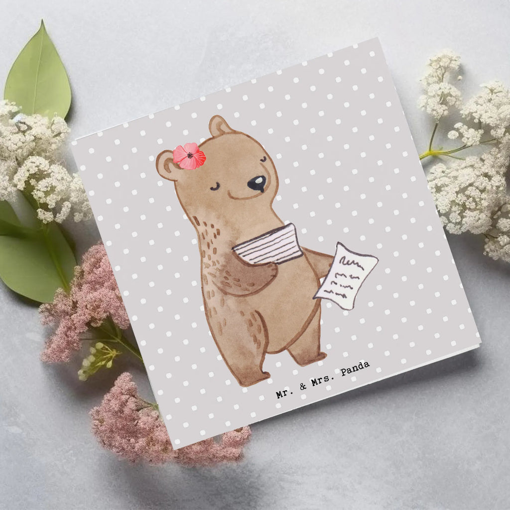 Deluxe Card Bookkeeper Heart Hochzeitskarte, Karte, Grußkarte, Klappkarte, Einladungskarte, Glückwunschkarte, Geburtstagskarte, Hochwertige Klappkarte, Hochwertige Grußkarte, Beruf, Ausbildung, Jubiläum, Abschied, Rente, Kollege, Kollegin, Geschenk, Schenken, Arbeitskollege, Mitarbeiter, Firma, Danke, Dankeschön, in Bürojob, Backoffice Mitarbeiterin, Buchhalter, Angestellte