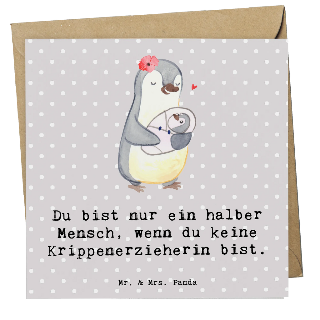 Deluxe Karte Krippenerzieherin Herz Klappkarte, Grußkarte, Karte, Einladungskarte, Hochzeitskarte, Geburtstagskarte, Hochwertige Grußkarte, Hochwertige Klappkarte, Glückwunschkarte, Beruf, Ausbildung, Jubiläum, Abschied, Rente, Kollege, Kollegin, Geschenk, Schenken, Arbeitskollege, Mitarbeiter, Firma, Danke, Dankeschön, Kindertagesstätte, Erzieherin, Krippenerzieherin, Eröffnung, Pädagogin, KITA