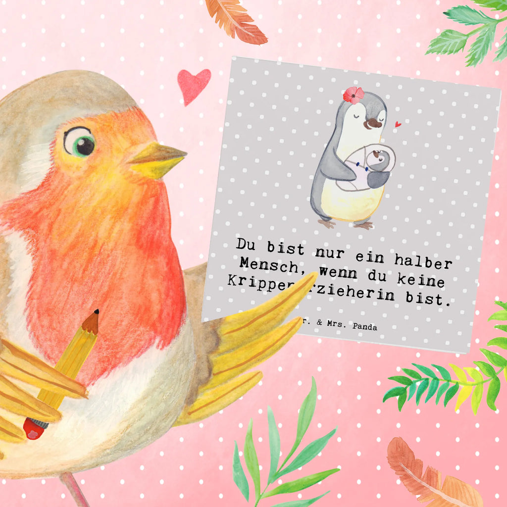 Deluxe Karte Krippenerzieherin Herz Klappkarte, Grußkarte, Karte, Einladungskarte, Hochzeitskarte, Geburtstagskarte, Hochwertige Grußkarte, Hochwertige Klappkarte, Glückwunschkarte, Beruf, Ausbildung, Jubiläum, Abschied, Rente, Kollege, Kollegin, Geschenk, Schenken, Arbeitskollege, Mitarbeiter, Firma, Danke, Dankeschön, Kindertagesstätte, Erzieherin, Krippenerzieherin, Eröffnung, Pädagogin, KITA