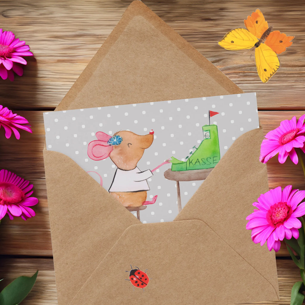 Deluxe Karte Kassiererin Herz Hochwertige Grußkarte, Hochwertige Klappkarte, Karte, Grußkarte, Geburtstagskarte, Glückwunschkarte, Hochzeitskarte, Klappkarte, Einladungskarte, Beruf, Ausbildung, Jubiläum, Abschied, Rente, Kollege, Kollegin, Geschenk, Schenken, Arbeitskollege, Mitarbeiter, Firma, Danke, Dankeschön, Mitarbeiterin Kasse, Kassiererin, Kassenwartin