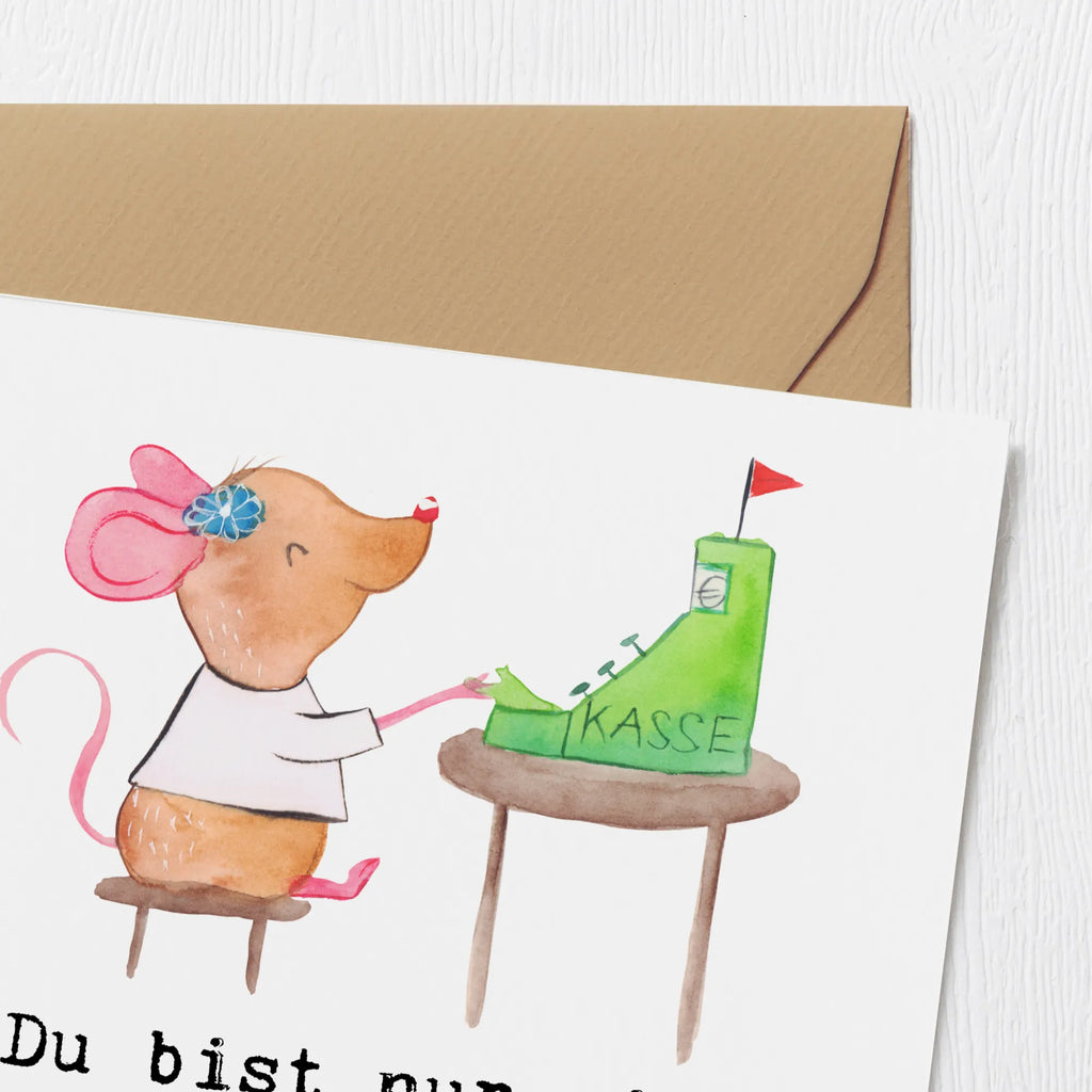 Deluxe Karte Kassiererin Herz Hochwertige Grußkarte, Hochwertige Klappkarte, Karte, Grußkarte, Geburtstagskarte, Glückwunschkarte, Hochzeitskarte, Klappkarte, Einladungskarte, Beruf, Ausbildung, Jubiläum, Abschied, Rente, Kollege, Kollegin, Geschenk, Schenken, Arbeitskollege, Mitarbeiter, Firma, Danke, Dankeschön, Mitarbeiterin Kasse, Kassiererin, Kassenwartin