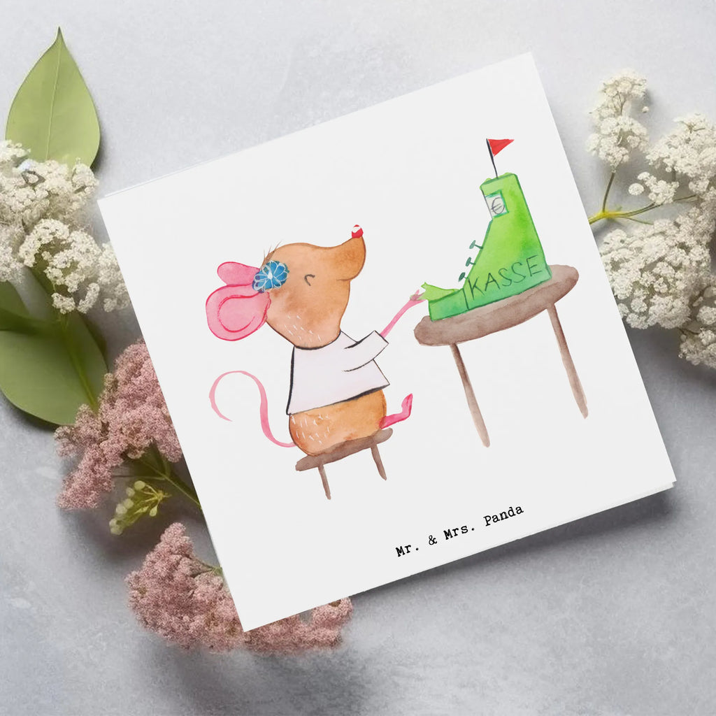 Deluxe Karte Kassiererin Herz Hochwertige Grußkarte, Hochwertige Klappkarte, Karte, Grußkarte, Geburtstagskarte, Glückwunschkarte, Hochzeitskarte, Klappkarte, Einladungskarte, Beruf, Ausbildung, Jubiläum, Abschied, Rente, Kollege, Kollegin, Geschenk, Schenken, Arbeitskollege, Mitarbeiter, Firma, Danke, Dankeschön, Mitarbeiterin Kasse, Kassiererin, Kassenwartin