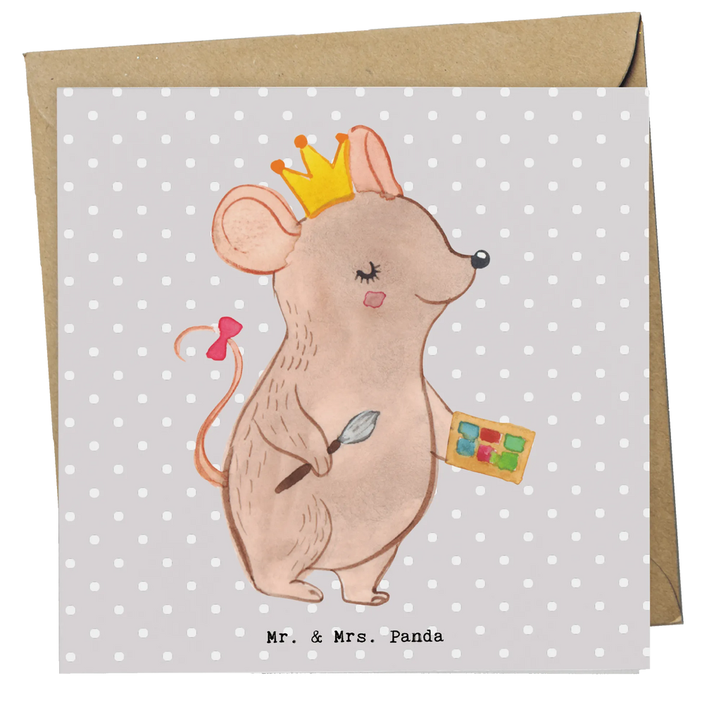 Deluxe Karte Maskenbildnerin Herz Klappkarte, Einladungskarte, Hochzeitskarte, Geburtstagskarte, Glückwunschkarte, Hochwertige Grußkarte, Hochwertige Klappkarte, Grußkarte, Karte, Beruf, Ausbildung, Jubiläum, Abschied, Rente, Kollege, Kollegin, Geschenk, Schenken, Arbeitskollege, Mitarbeiter, Firma, Danke, Dankeschön, Maskenbildnerin, Beauty Salon, Visagistin, Eröffnung, Make Up Artist, Kosmetikerin, Kosmetikstudio