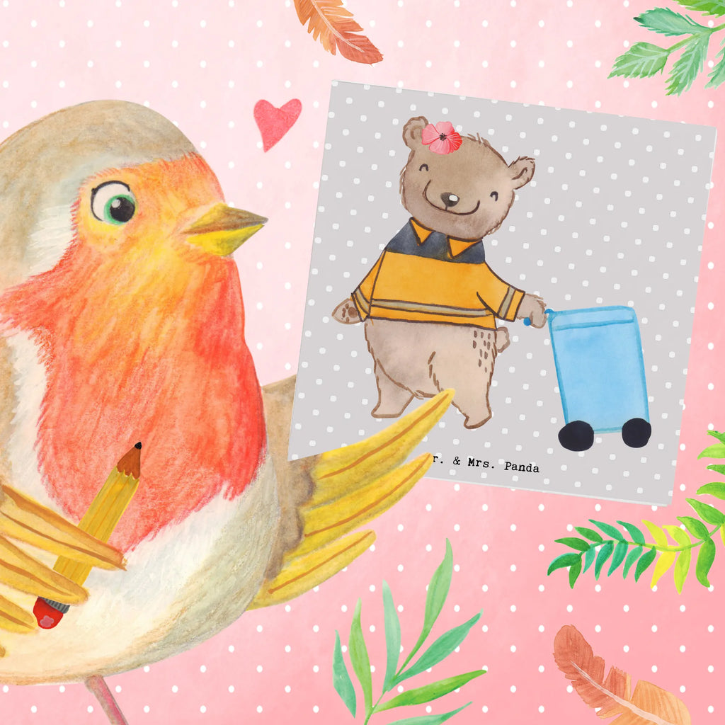 Deluxe Karte Müllwerkerin Herz Geburtstagskarte, Glückwunschkarte, Hochzeitskarte, Hochwertige Grußkarte, Hochwertige Klappkarte, Karte, Einladungskarte, Grußkarte, Klappkarte, Beruf, Ausbildung, Jubiläum, Abschied, Rente, Kollege, Kollegin, Geschenk, Schenken, Arbeitskollege, Mitarbeiter, Firma, Danke, Dankeschön, Müllentsorgerin, Kehrichtfrau, Müllfahreriin, Müllwerkerin, Müllfrau, Fachkraft Kreislauf- und Abfallwirtschaft