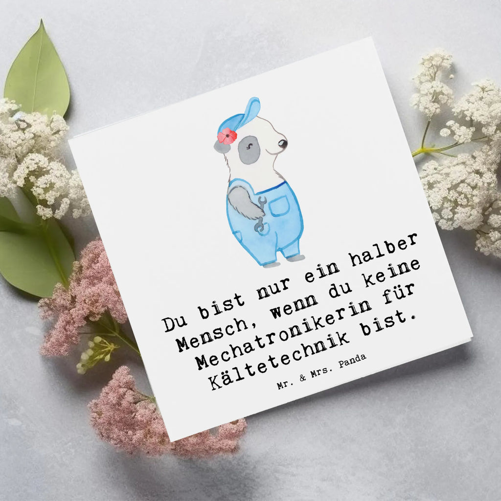 Deluxe Card Refrigeration Mechatronics Technician Heart Grußkarte, Glückwunschkarte, Geburtstagskarte, Karte, Klappkarte, Hochzeitskarte, Einladungskarte, Hochwertige Klappkarte, Hochwertige Grußkarte, Beruf, Ausbildung, Jubiläum, Abschied, Rente, Kollege, Kollegin, Geschenk, Schenken, Arbeitskollege, Mitarbeiter, Firma, Danke, Dankeschön, Mechatronikerin für Kältetechnik, Gesellenprüfung