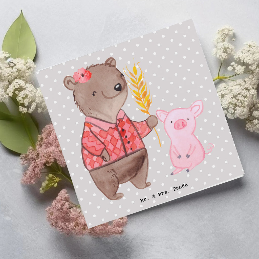 Deluxe Karte Bäuerin Herz Hochwertige Grußkarte, Hochzeitskarte, Geburtstagskarte, Karte, Glückwunschkarte, Grußkarte, Hochwertige Klappkarte, Klappkarte, Einladungskarte, Beruf, Ausbildung, Jubiläum, Abschied, Rente, Kollege, Kollegin, Geschenk, Schenken, Arbeitskollege, Mitarbeiter, Firma, Danke, Dankeschön, Bauernhof, Farmerin, Agronomin, Bäuerin, Tierwirtin, Landwirtin