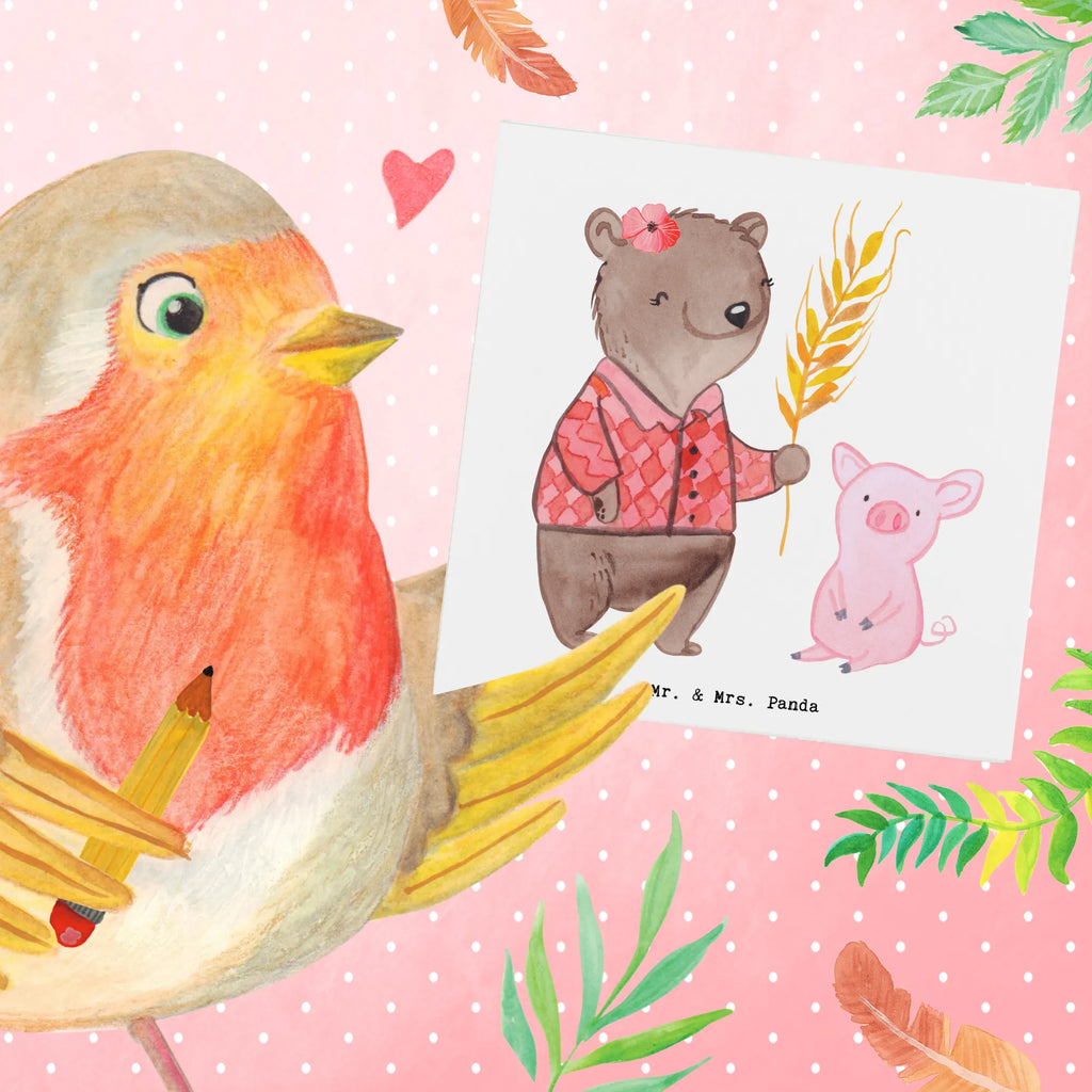 Deluxe Karte Bäuerin Herz Hochwertige Grußkarte, Hochzeitskarte, Geburtstagskarte, Karte, Glückwunschkarte, Grußkarte, Hochwertige Klappkarte, Klappkarte, Einladungskarte, Beruf, Ausbildung, Jubiläum, Abschied, Rente, Kollege, Kollegin, Geschenk, Schenken, Arbeitskollege, Mitarbeiter, Firma, Danke, Dankeschön, Bauernhof, Farmerin, Agronomin, Bäuerin, Tierwirtin, Landwirtin