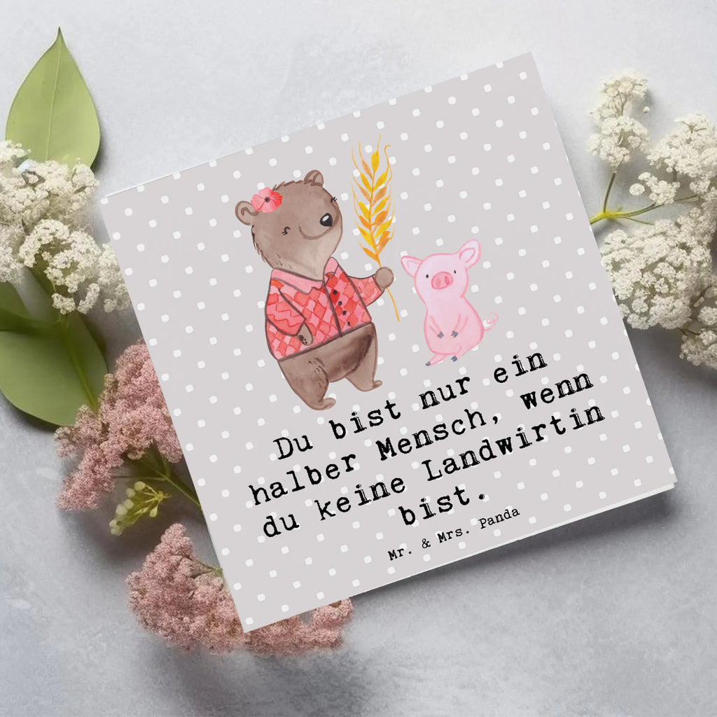 Deluxe Karte Landwirtin Herz Klappkarte, Hochwertige Grußkarte, Geburtstagskarte, Hochwertige Klappkarte, Grußkarte, Karte, Glückwunschkarte, Einladungskarte, Hochzeitskarte, Beruf, Ausbildung, Jubiläum, Abschied, Rente, Kollege, Kollegin, Geschenk, Schenken, Arbeitskollege, Mitarbeiter, Firma, Danke, Dankeschön, Bäuerin, Landwirtin, Bauernhof, Farmerin, Tierwirtin, Agronomin