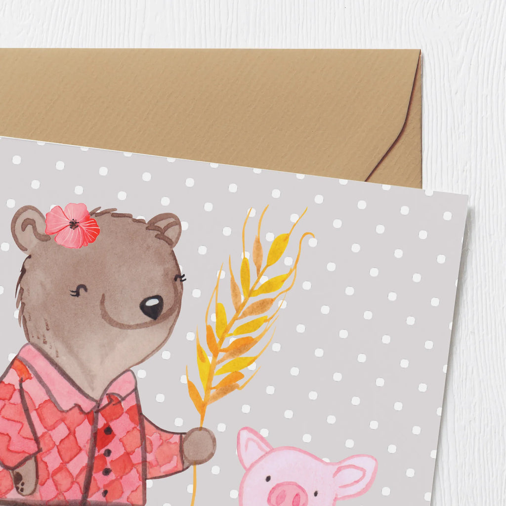 Deluxe Karte Landwirtin Herz Klappkarte, Hochwertige Grußkarte, Geburtstagskarte, Hochwertige Klappkarte, Grußkarte, Karte, Glückwunschkarte, Einladungskarte, Hochzeitskarte, Beruf, Ausbildung, Jubiläum, Abschied, Rente, Kollege, Kollegin, Geschenk, Schenken, Arbeitskollege, Mitarbeiter, Firma, Danke, Dankeschön, Bäuerin, Landwirtin, Bauernhof, Farmerin, Tierwirtin, Agronomin