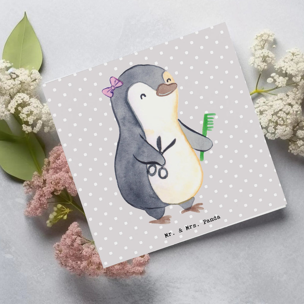 Deluxe Karte Friseurin Herz Karte, Einladungskarte, Glückwunschkarte, Geburtstagskarte, Hochwertige Grußkarte, Klappkarte, Hochzeitskarte, Grußkarte, Hochwertige Klappkarte, Beruf, Ausbildung, Jubiläum, Abschied, Rente, Kollege, Kollegin, Geschenk, Schenken, Arbeitskollege, Mitarbeiter, Firma, Danke, Dankeschön, Friseursalon, Haarstylistin, Frisörbesuch, Frisörin, Eröffnung Friseur