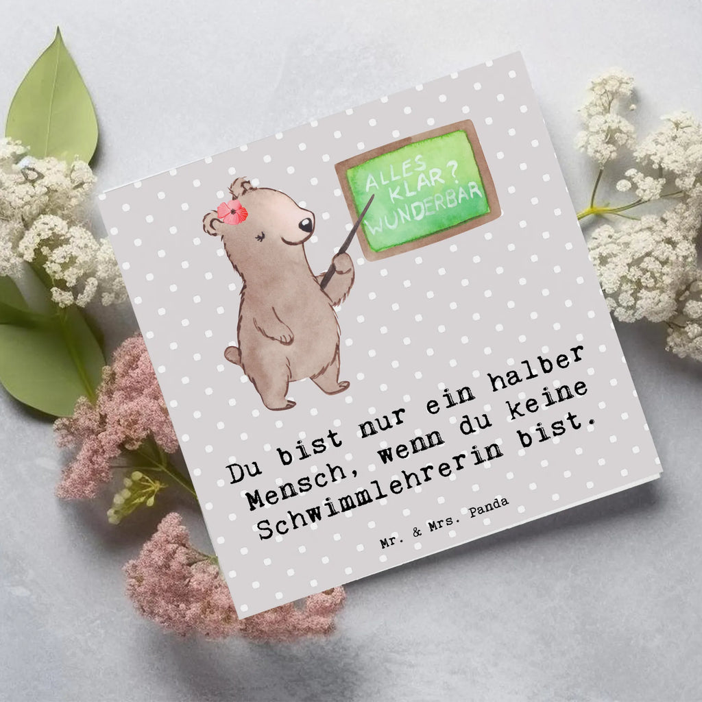 Deluxe Karte Schwimmlehrerin Herz Glückwunschkarte, Geburtstagskarte, Hochwertige Grußkarte, Klappkarte, Karte, Hochwertige Klappkarte, Hochzeitskarte, Einladungskarte, Grußkarte, Beruf, Ausbildung, Jubiläum, Abschied, Rente, Kollege, Kollegin, Geschenk, Schenken, Arbeitskollege, Mitarbeiter, Firma, Danke, Dankeschön, Schwimmverein, Schwimmschule, Schwimmbad, Schwimmlehrerin