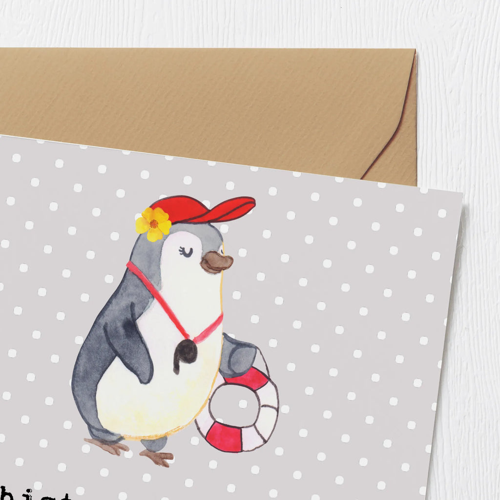 Deluxe Card Lifeguard heart Karte, Glückwunschkarte, Geburtstagskarte, Hochzeitskarte, Grußkarte, Klappkarte, Hochwertige Grußkarte, Hochwertige Klappkarte, Einladungskarte, Beruf, Ausbildung, Jubiläum, Abschied, Rente, Kollege, Kollegin, Geschenk, Schenken, Arbeitskollege, Mitarbeiter, Firma, Danke, Dankeschön, Badeanstalt, Schwimmschule, Freibad, Bademeisterin, Rettungsschwimmerin, Schwimmverein, Schwimmbad, Schwimmmeisterin