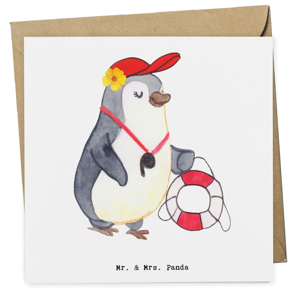 Deluxe Card Lifeguard heart Karte, Glückwunschkarte, Geburtstagskarte, Hochzeitskarte, Grußkarte, Klappkarte, Hochwertige Grußkarte, Hochwertige Klappkarte, Einladungskarte, Beruf, Ausbildung, Jubiläum, Abschied, Rente, Kollege, Kollegin, Geschenk, Schenken, Arbeitskollege, Mitarbeiter, Firma, Danke, Dankeschön, Badeanstalt, Schwimmschule, Freibad, Bademeisterin, Rettungsschwimmerin, Schwimmverein, Schwimmbad, Schwimmmeisterin