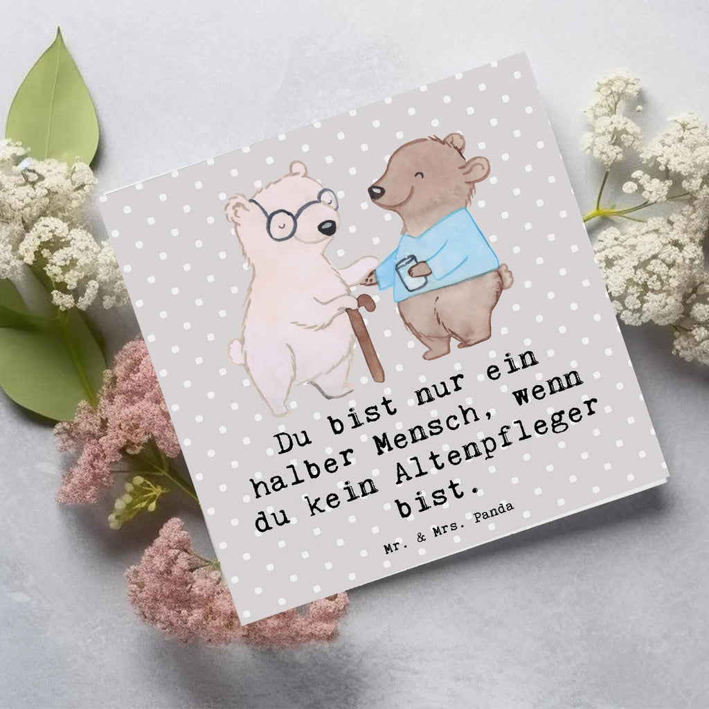 Deluxe Card Elderly Caregiver heart Klappkarte, Hochwertige Klappkarte, Einladungskarte, Geburtstagskarte, Grußkarte, Hochzeitskarte, Hochwertige Grußkarte, Karte, Glückwunschkarte, Beruf, Ausbildung, Jubiläum, Abschied, Rente, Kollege, Kollegin, Geschenk, Schenken, Arbeitskollege, Mitarbeiter, Firma, Danke, Dankeschön, Altenpfleger, Altenheim Eröffnung, Pfleger