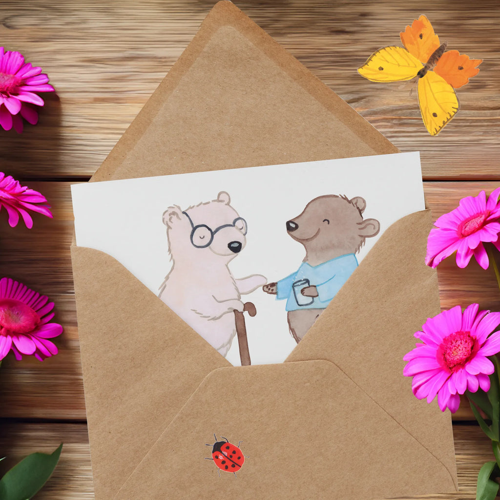 Deluxe Card Elderly Caregiver heart Klappkarte, Hochwertige Klappkarte, Einladungskarte, Geburtstagskarte, Grußkarte, Hochzeitskarte, Hochwertige Grußkarte, Karte, Glückwunschkarte, Beruf, Ausbildung, Jubiläum, Abschied, Rente, Kollege, Kollegin, Geschenk, Schenken, Arbeitskollege, Mitarbeiter, Firma, Danke, Dankeschön, Altenpfleger, Altenheim Eröffnung, Pfleger