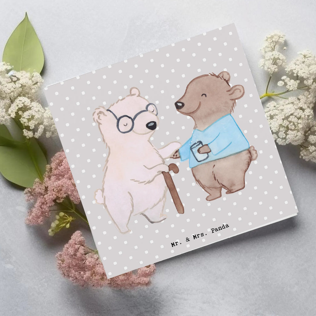 Deluxe Card Elderly Caregiver heart Klappkarte, Hochwertige Klappkarte, Einladungskarte, Geburtstagskarte, Grußkarte, Hochzeitskarte, Hochwertige Grußkarte, Karte, Glückwunschkarte, Beruf, Ausbildung, Jubiläum, Abschied, Rente, Kollege, Kollegin, Geschenk, Schenken, Arbeitskollege, Mitarbeiter, Firma, Danke, Dankeschön, Altenpfleger, Altenheim Eröffnung, Pfleger