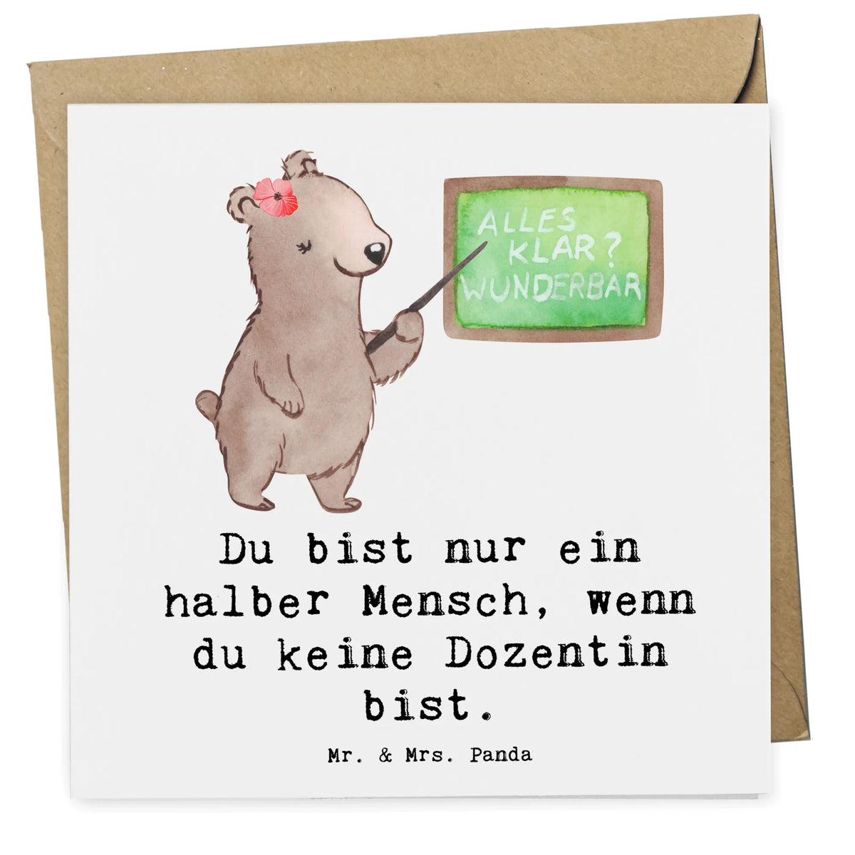 Deluxe Karte Dozentin Herz
