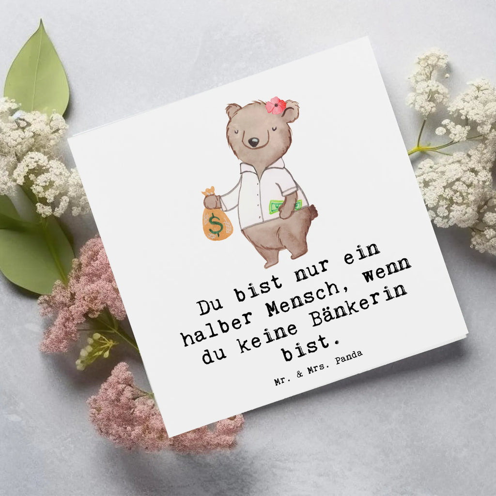 Deluxe Karte Bänkerin Herz Einladungskarte, Hochzeitskarte, Glückwunschkarte, Karte, Hochwertige Grußkarte, Geburtstagskarte, Hochwertige Klappkarte, Grußkarte, Klappkarte, Beruf, Ausbildung, Jubiläum, Abschied, Rente, Kollege, Kollegin, Geschenk, Schenken, Arbeitskollege, Mitarbeiter, Firma, Danke, Dankeschön, Bankfachfrau, Bankangestellte, Bankberaterin, Bänkerin
